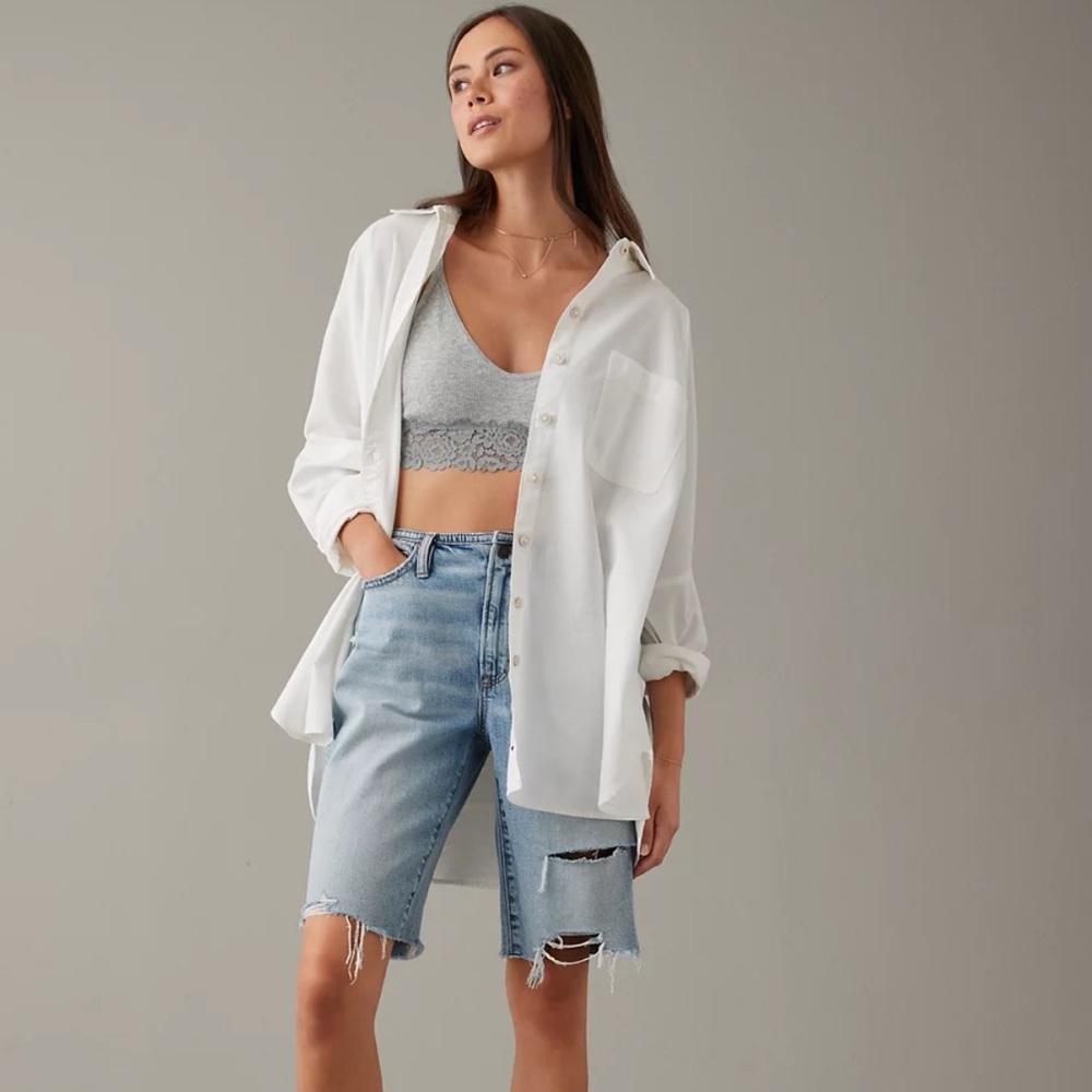 American Eagle Outfitters White Button Down Shirt
